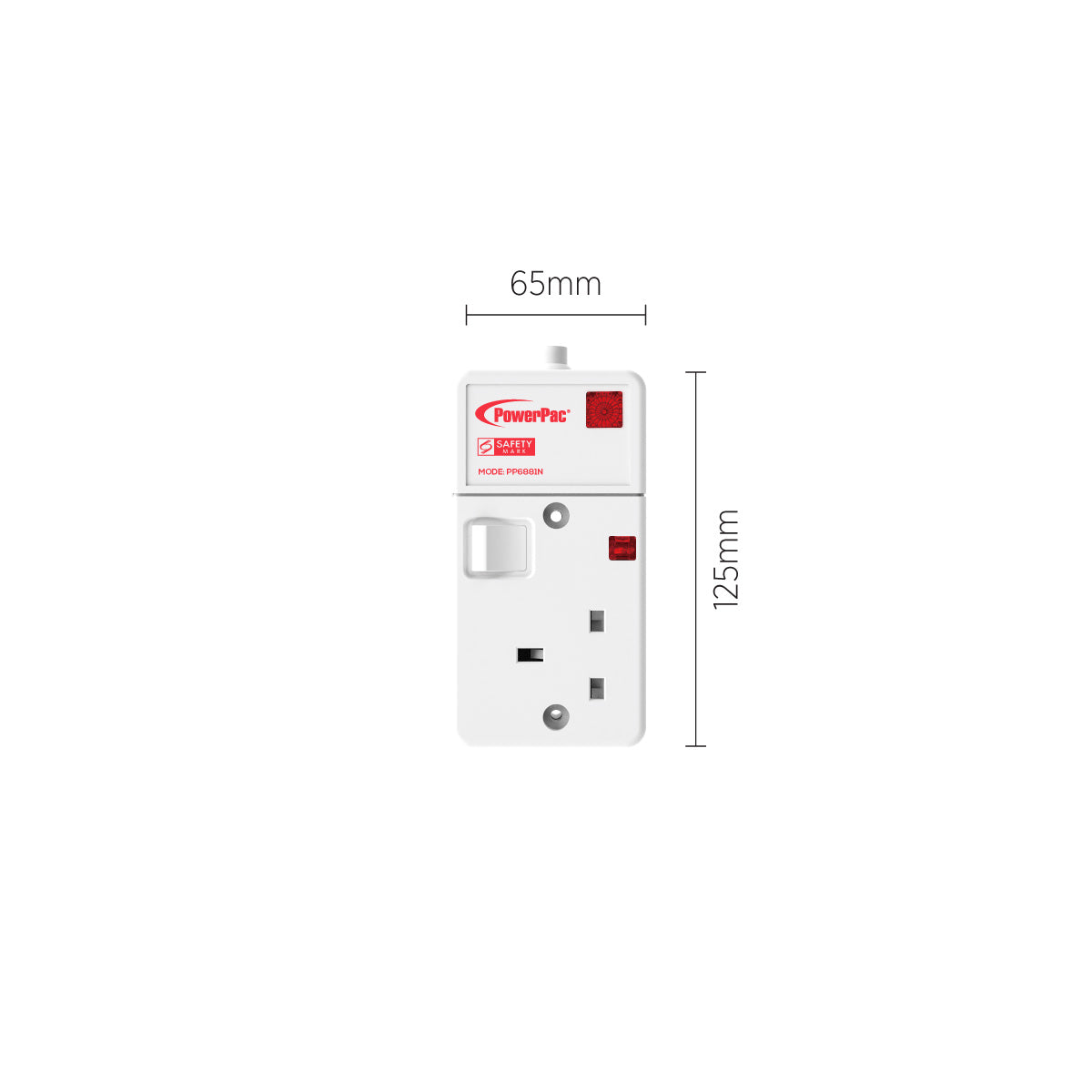 Extension Cord, Extension Socket, Power Cord, Power Extension 6 Metre 1 way (PP6881N)