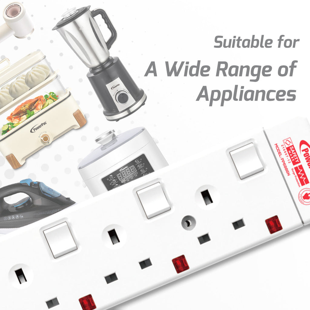 Extension Cord, Extension Socket, Power Cord, Power Extension 6 Metre 6 way (PP6886N)
