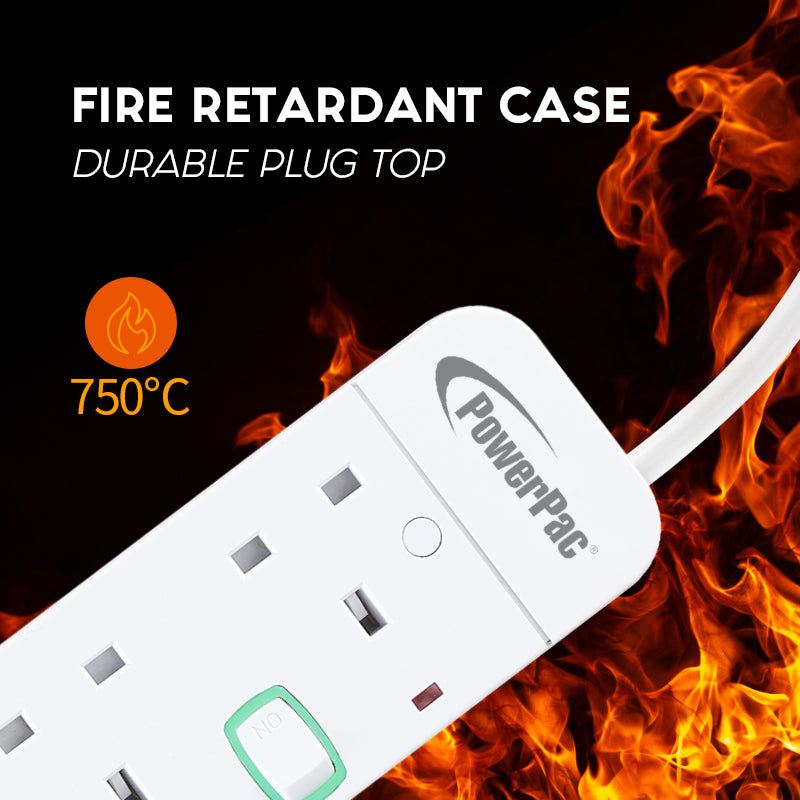 Extension Cord, Extension Socket, Power Cord 3 Metre 4 way with 4x USB Charger (PP9114U)