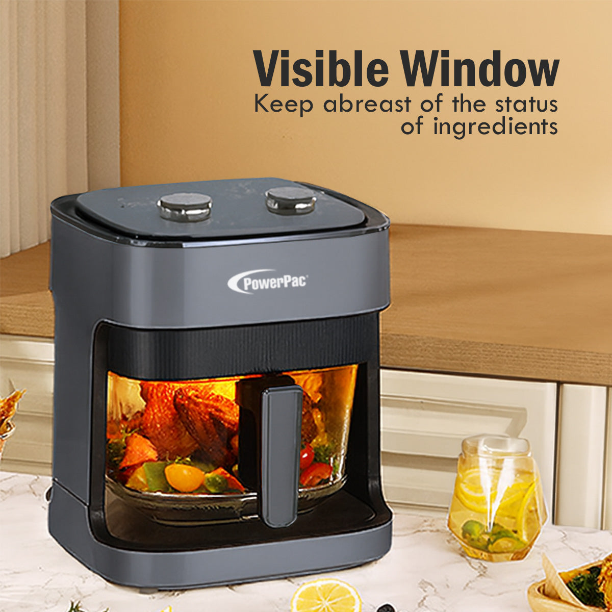 Air Fryer 4.8L with Tempered Glass Basket (PPAF345)