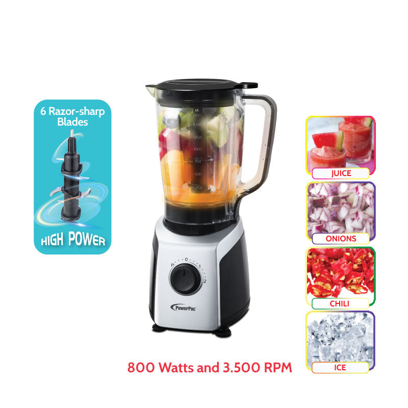 Professional High Power Blender, Bubble Tea Blender with 6 Stainless Steel Blades (PPBL600)