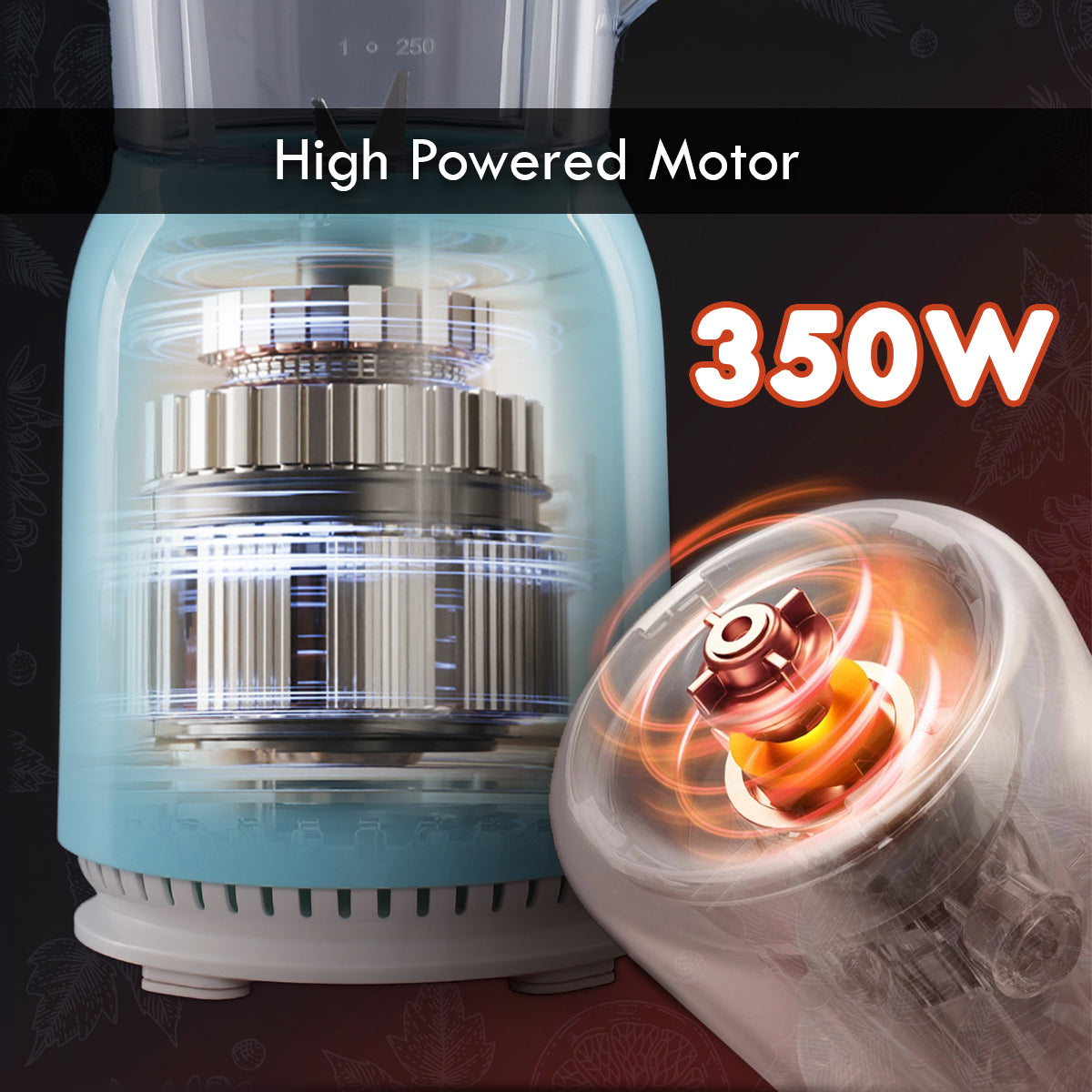 High Power Blender, 3 IN 1 Multi-functional Blender with Dry Mill, Meat Mincer (PPBL678)
