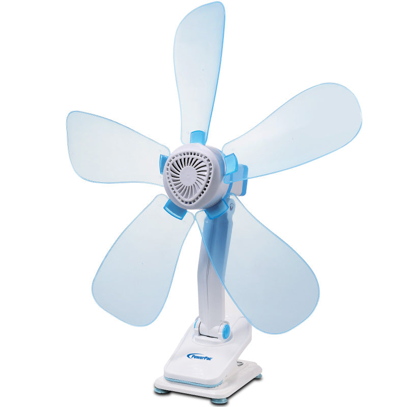 6" Clip/Table/Wall Fan – 5 Flexible Blades, Strong Airflow, Adjustable Tilt, PPC603A