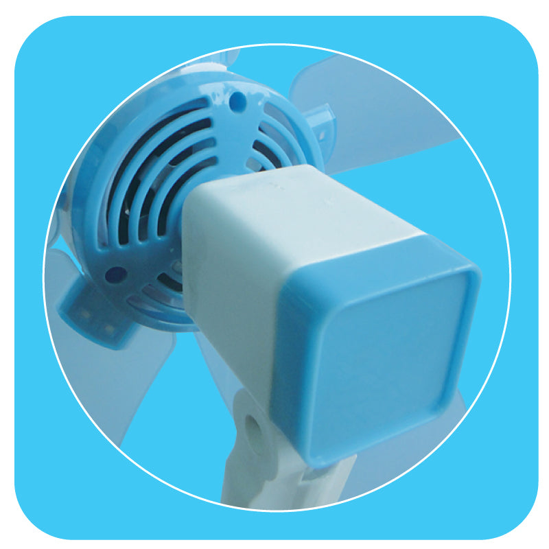 6" Clip/Table/Wall Fan – 5 Flexible Blades, Strong Airflow, Adjustable Tilt, PPC603A