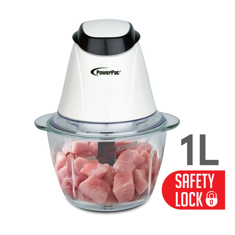 Electric Food Chopper, Food Preparation 1L with Safety Lock Switch (PPCP813)