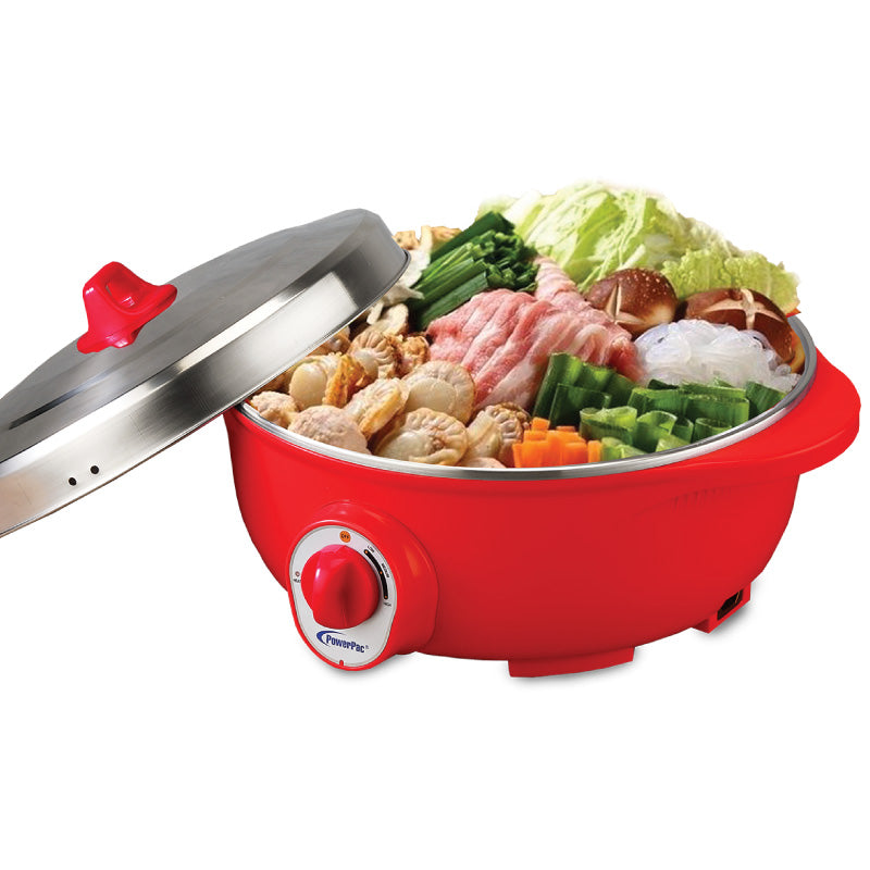 4.5L Electric Wok & Steamboat with 304 S/Steel Inner Pot (PPEC813+Steamer)