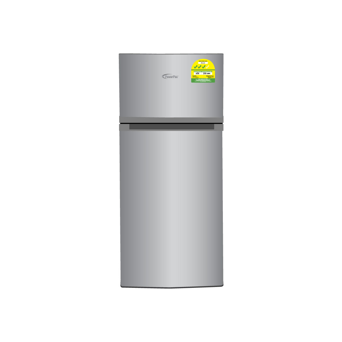 [CLIMATE VOUCHER $400] 135L 2 Door Mini Fridge with Freezer, shelves, crisper, anti-bac Carbon Filter, optimal door seal, Freezer temp < -18°C, silver, PPF136