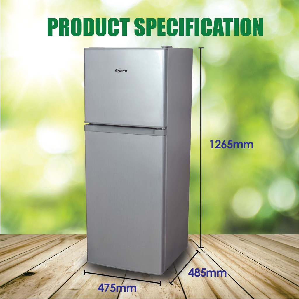 [CLIMATE VOUCHER $400] 135L 2 Door Mini Fridge with Freezer, shelves, crisper, anti-bac Carbon Filter, optimal door seal, Freezer temp < -18°C, silver, PPF136
