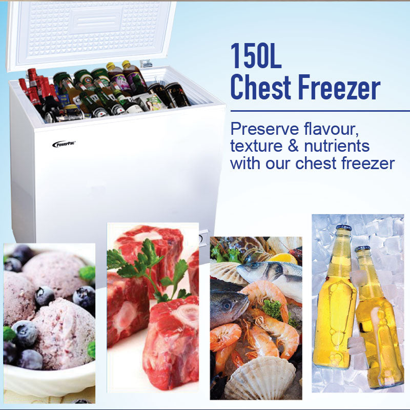 150L Chest Freezer CFC Free, Chiller & Freezer (PPFZ150)
