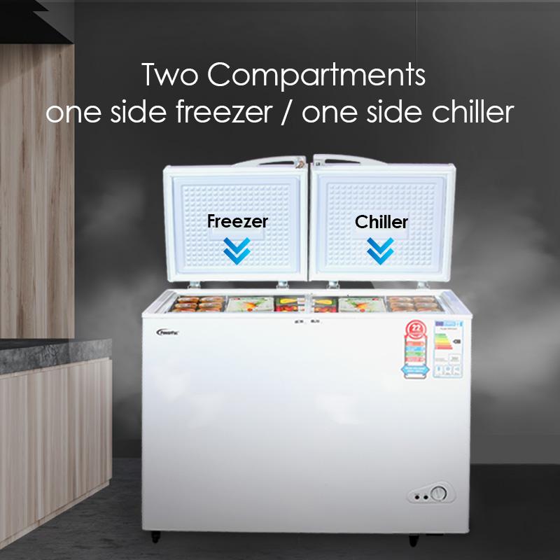 280L 2 Door Chest Freezer CFC Free, Chiller & Freezer (PPFZ280)