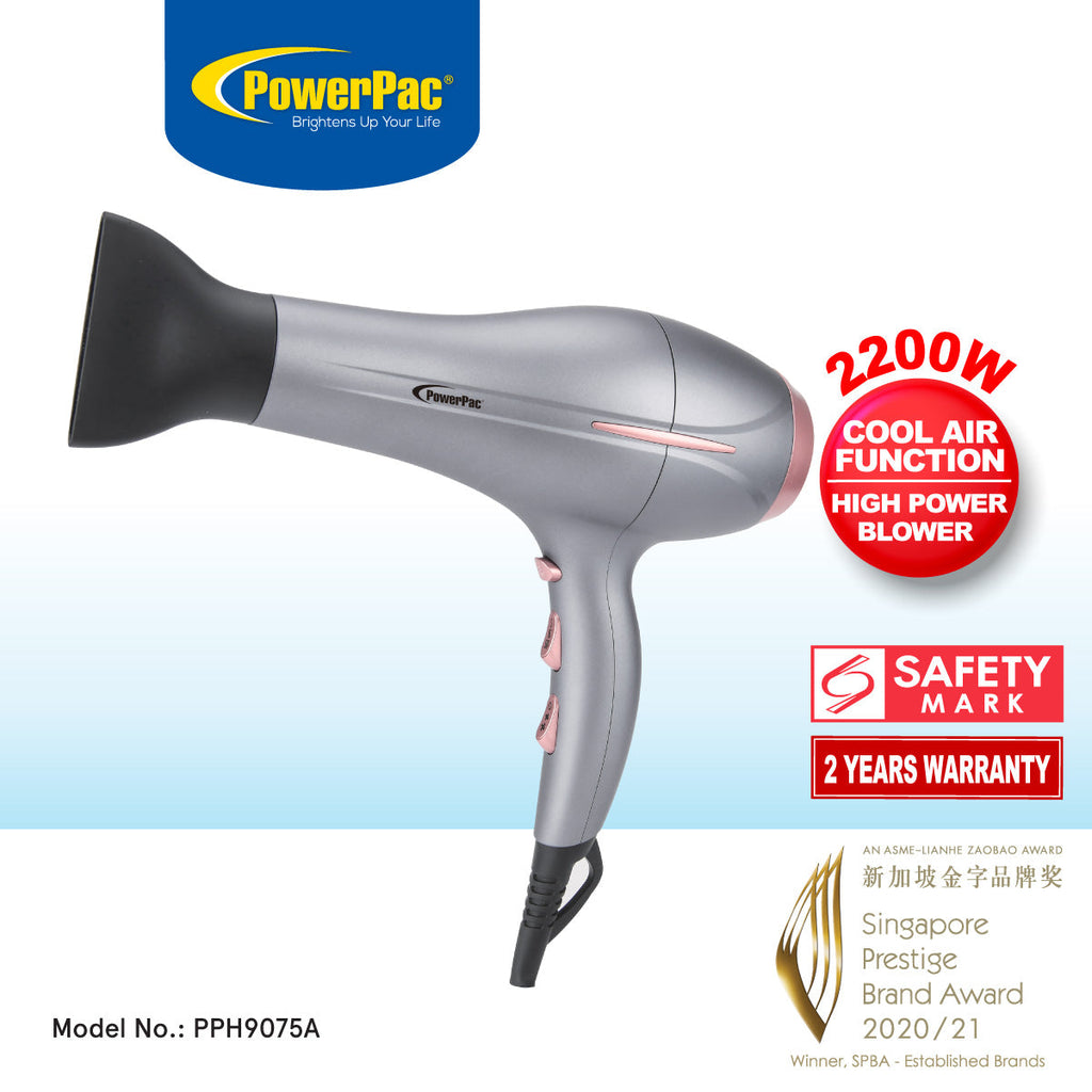 DC High Speed Hair Dryer with cool air, Professional Hair Dryer, 2200W (PPH9075A)