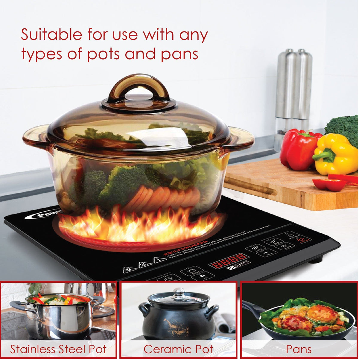 Ceramic Cooker Steamboat (Any Pot) 2000 Watts (PPIC832)