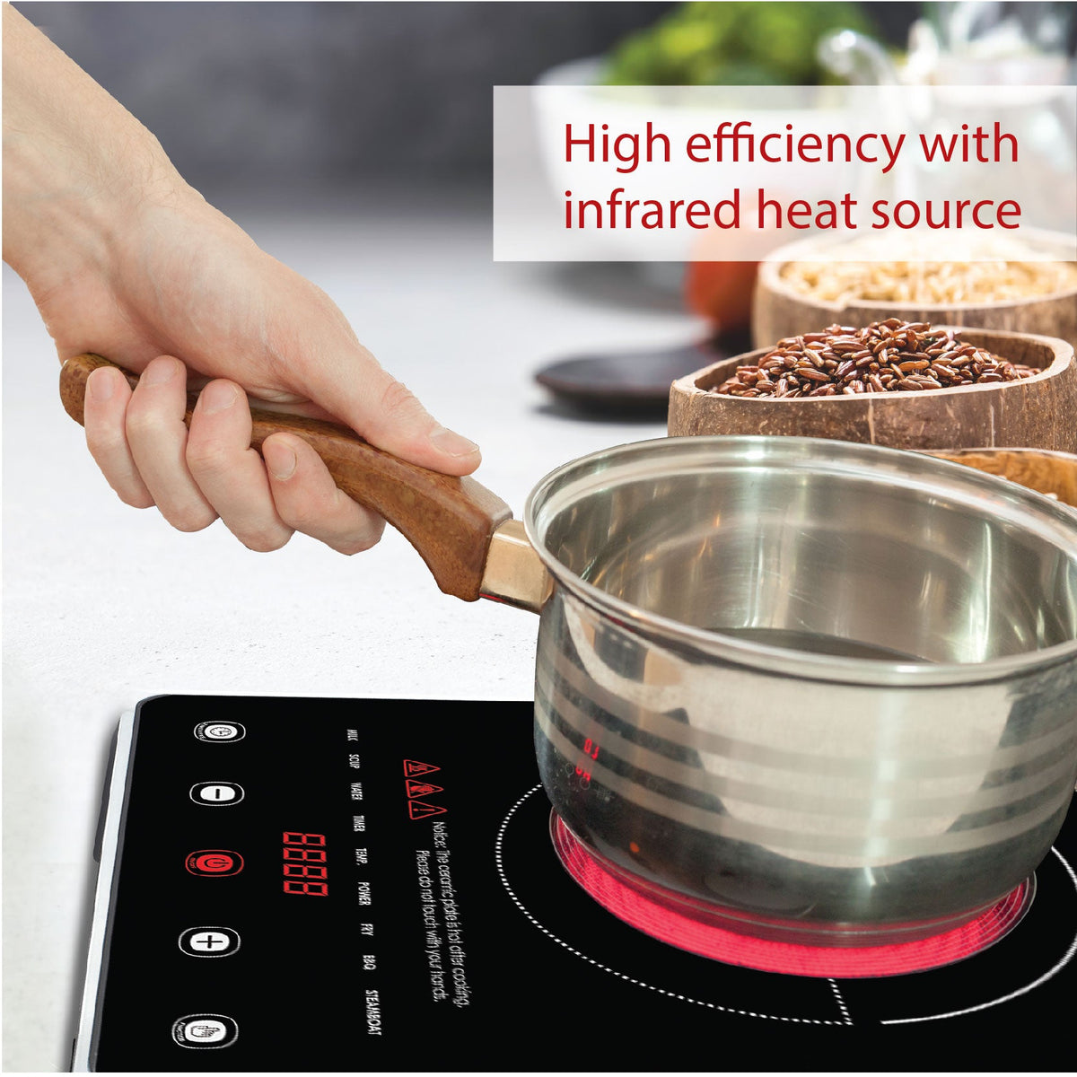 Ceramic Cooker Steamboat (Any Pot)2000 Watts (PPIC880)