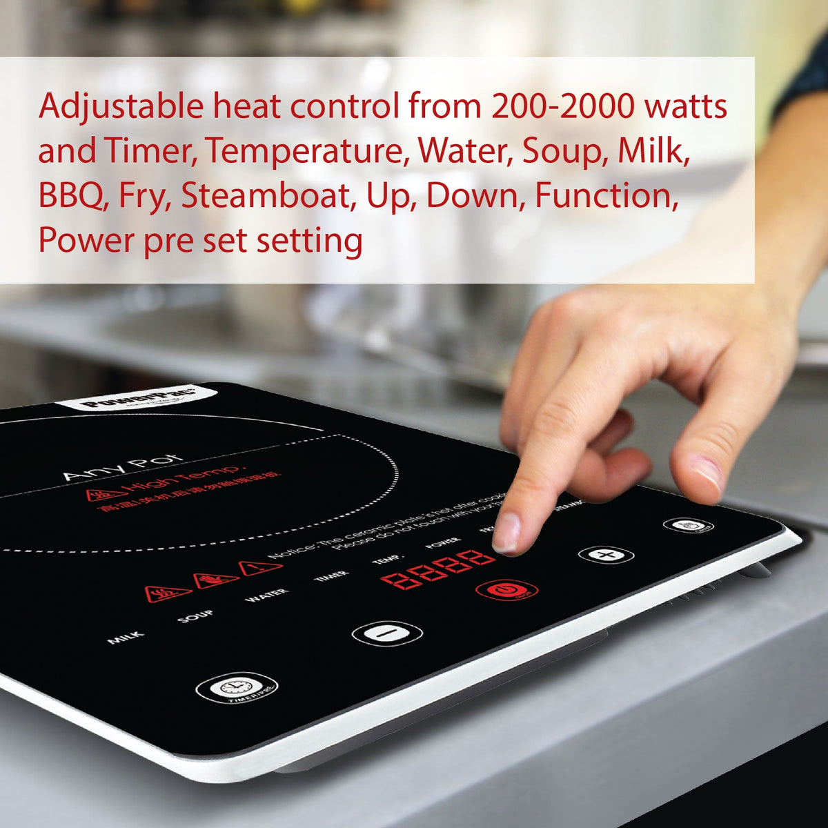 Ceramic Cooker Steamboat (Any Pot)2000 Watts (PPIC880)