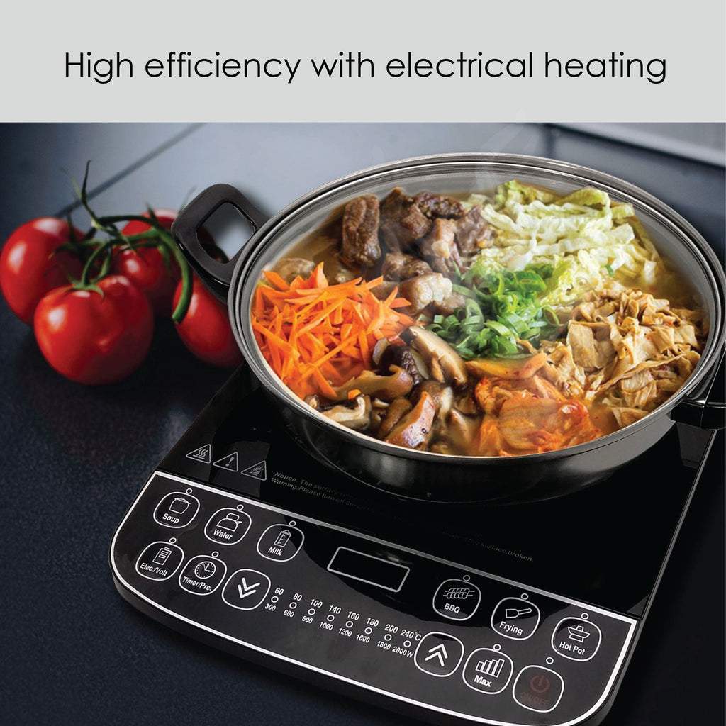Induction Cooker Steamboat with Stainless Steel Pot + Stainless Steel Steamer (PPIC887+Steamer)