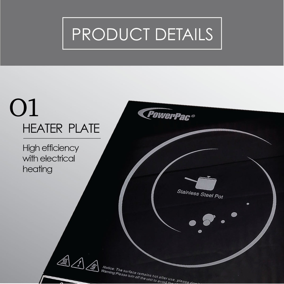 [CLIMATE VOUCHER $400]  Induction Cooker, 6 Preset Functions, 1800W (PPIC887ANP)
