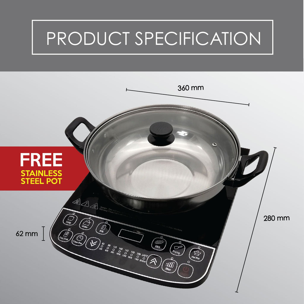 Induction Cooker Steamboat with Stainless Steel Pot (PPIC887)