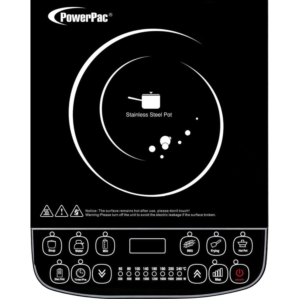 [CLIMATE VOUCHER $400]  Induction Cooker, 6 Preset Functions, 1800W (PPIC887ANP)