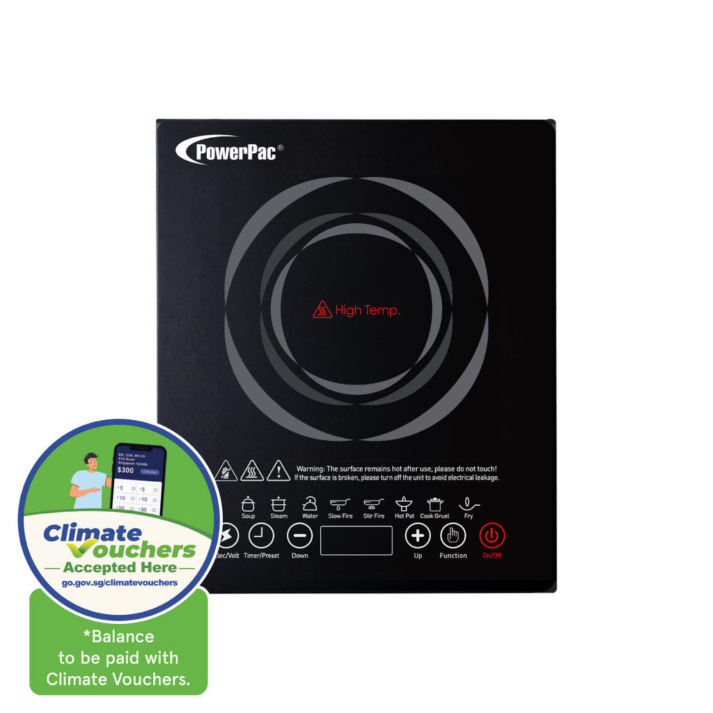 [CLIMATE VOUCHER $400] Induction Cooker, 10 Preset Functions, 1800W (PPIC888ANP)