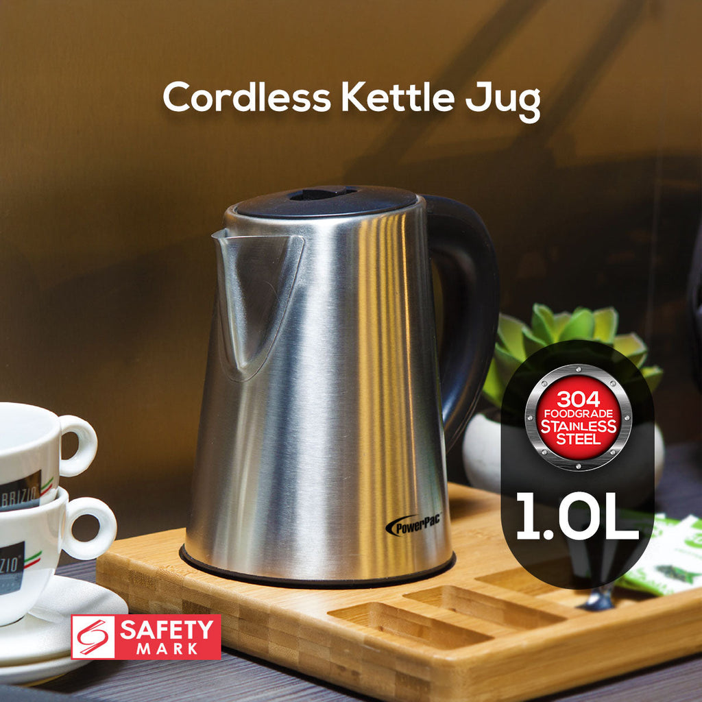 Cordless Kettle Jug Stainless Steel. Cordless Jug 1.0L (PPJ2008)