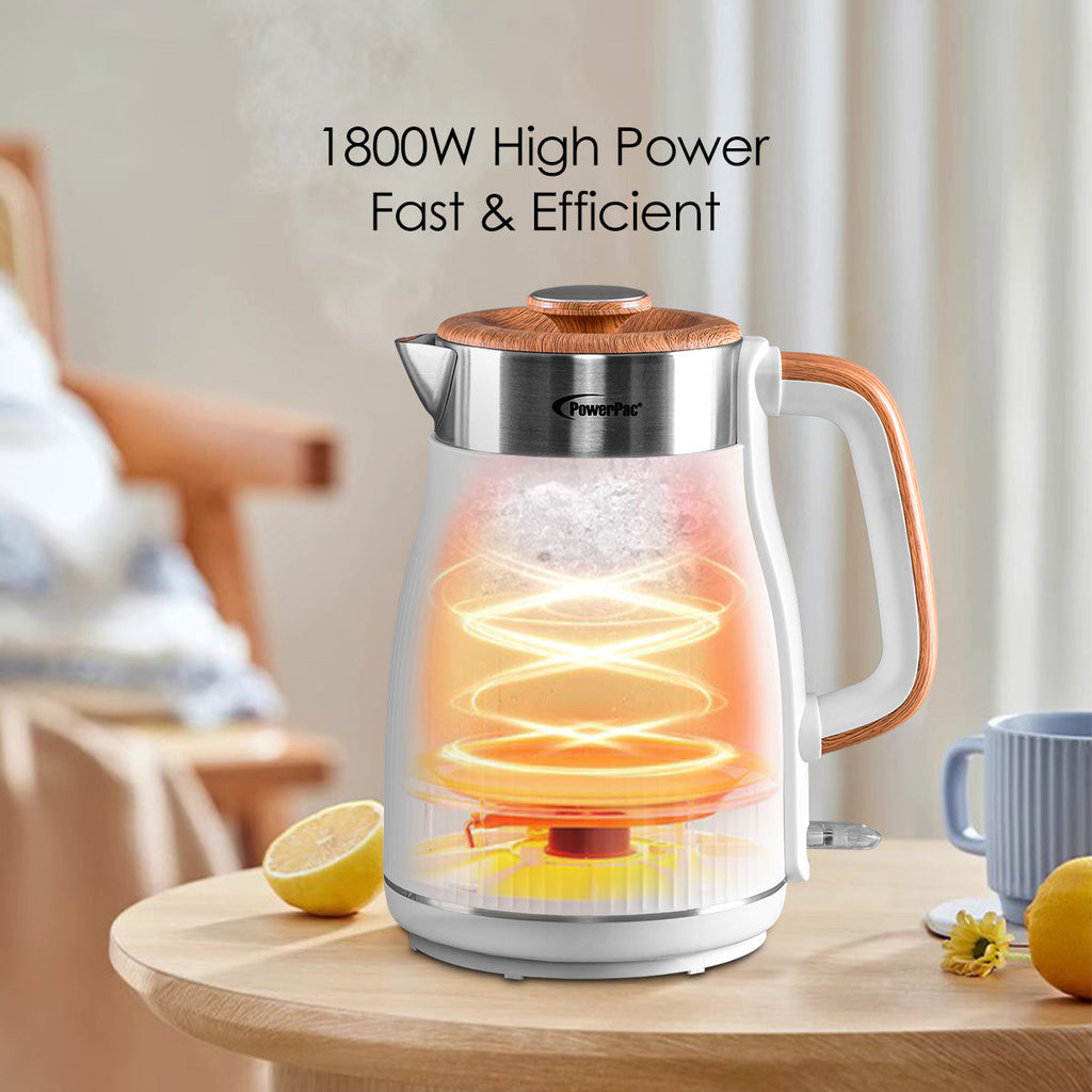 Cordless Kettle Jug, Electric Kettle Jug 1.8L Cool Touch Insulation (PPJ2030)Black