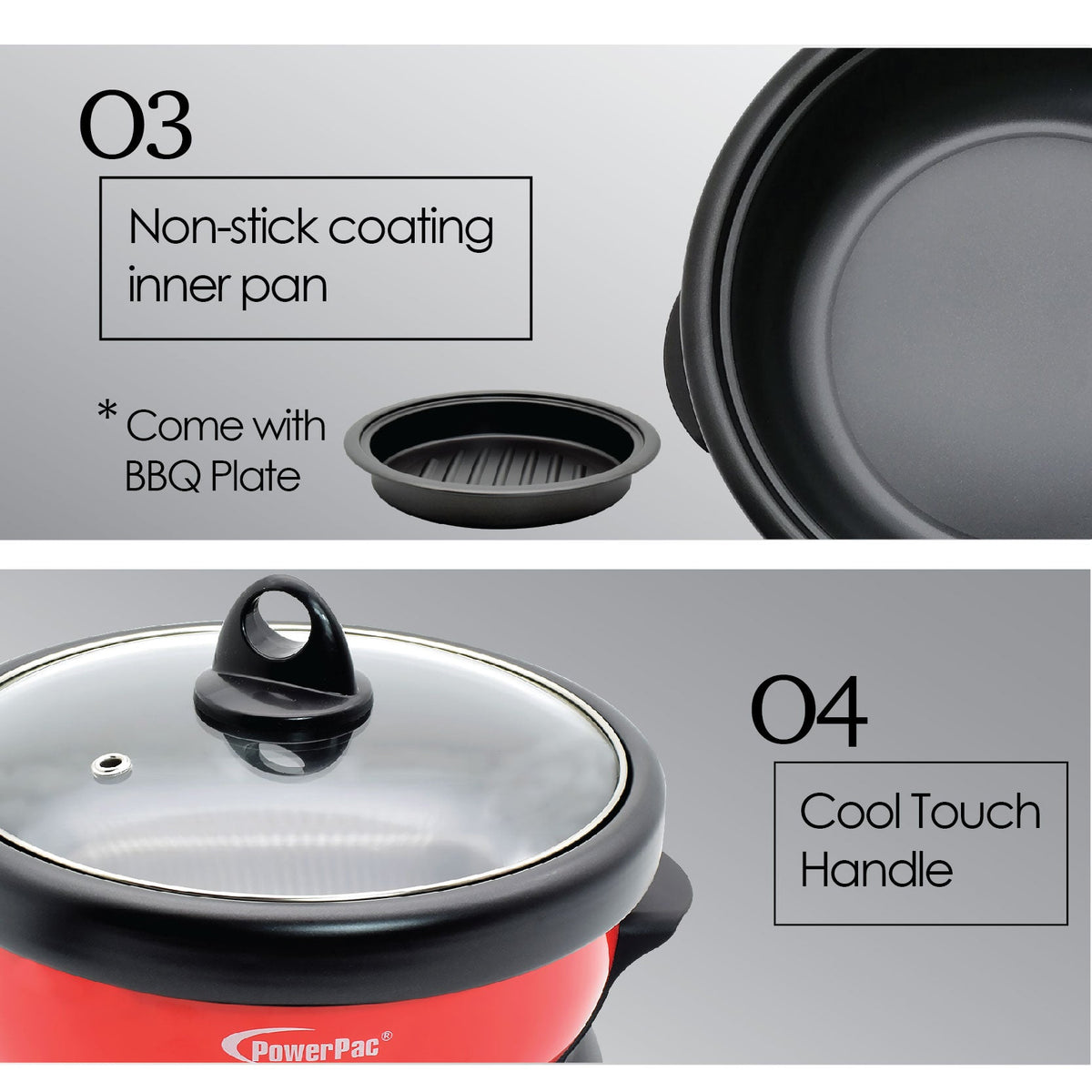 Multi Cooker 2L 2in1 Steamboat/BBQ grill (PPMC181)