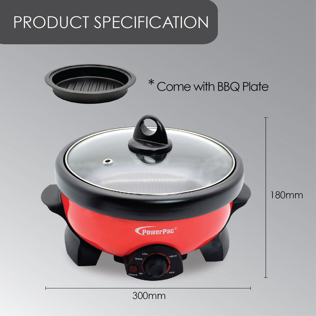 Multi Cooker 2L 2in1 Steamboat/BBQ grill (PPMC181)