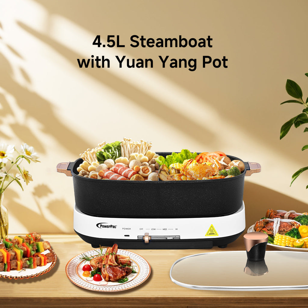Steamboat & Multi Cooker, Hot pot 4.5L with YuanYang Pot (PPMC768)