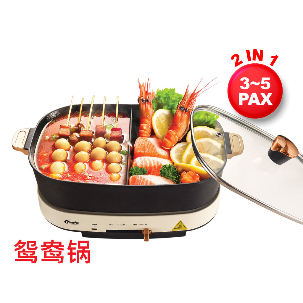 Steamboat & Multi Cooker, Hot pot 4.5L with YuanYang Pot (PPMC768)