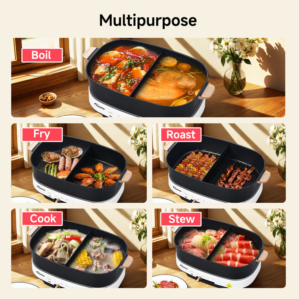 Steamboat & Multi Cooker, Hot pot 4.5L with YuanYang Pot (PPMC768)