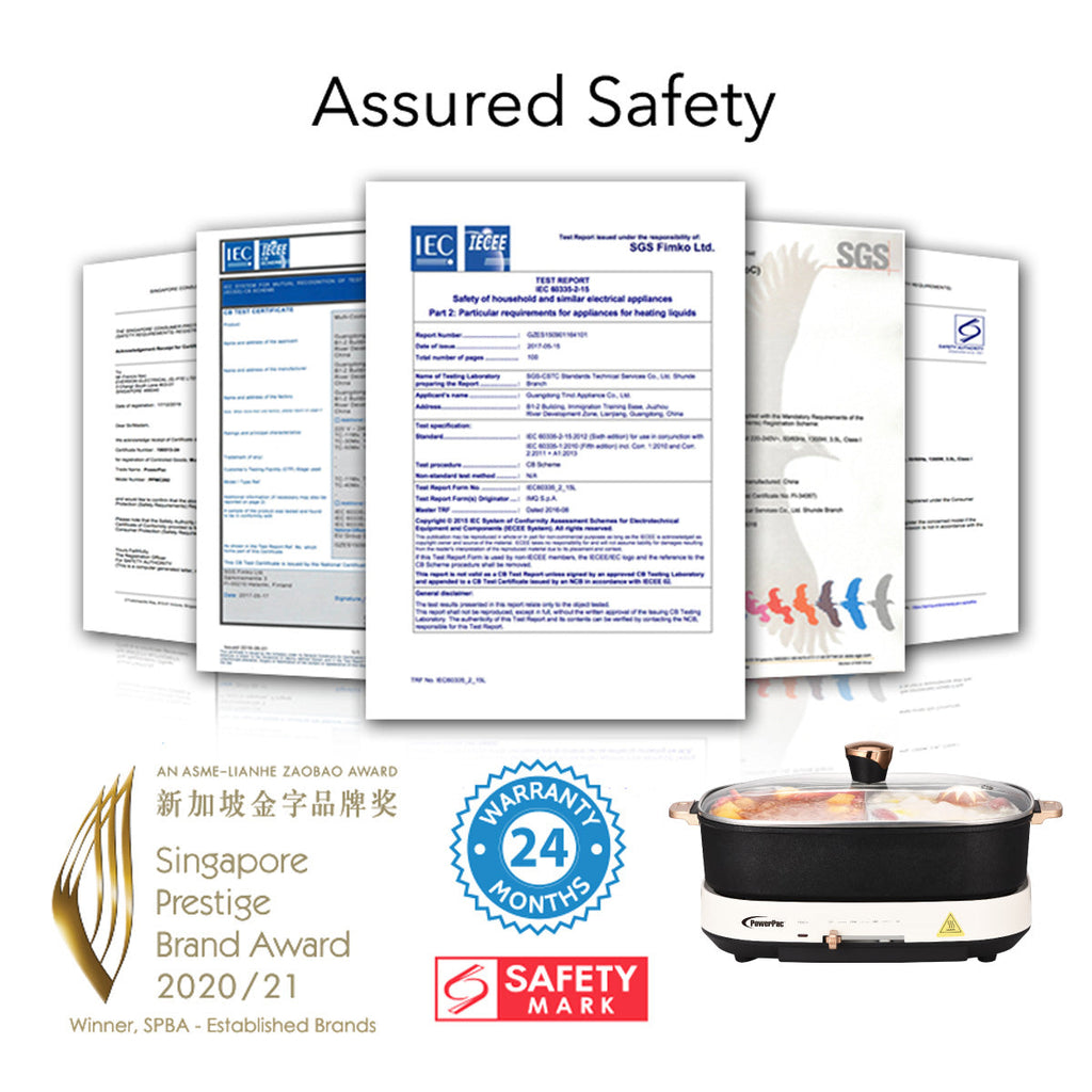Steamboat & Multi Cooker, Hot pot 4.5L with YuanYang Pot (PPMC768)