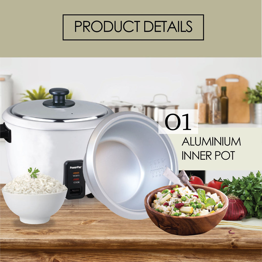2.8L Rice Cooker with Aluminium Inner Pot (PPRC10) Green