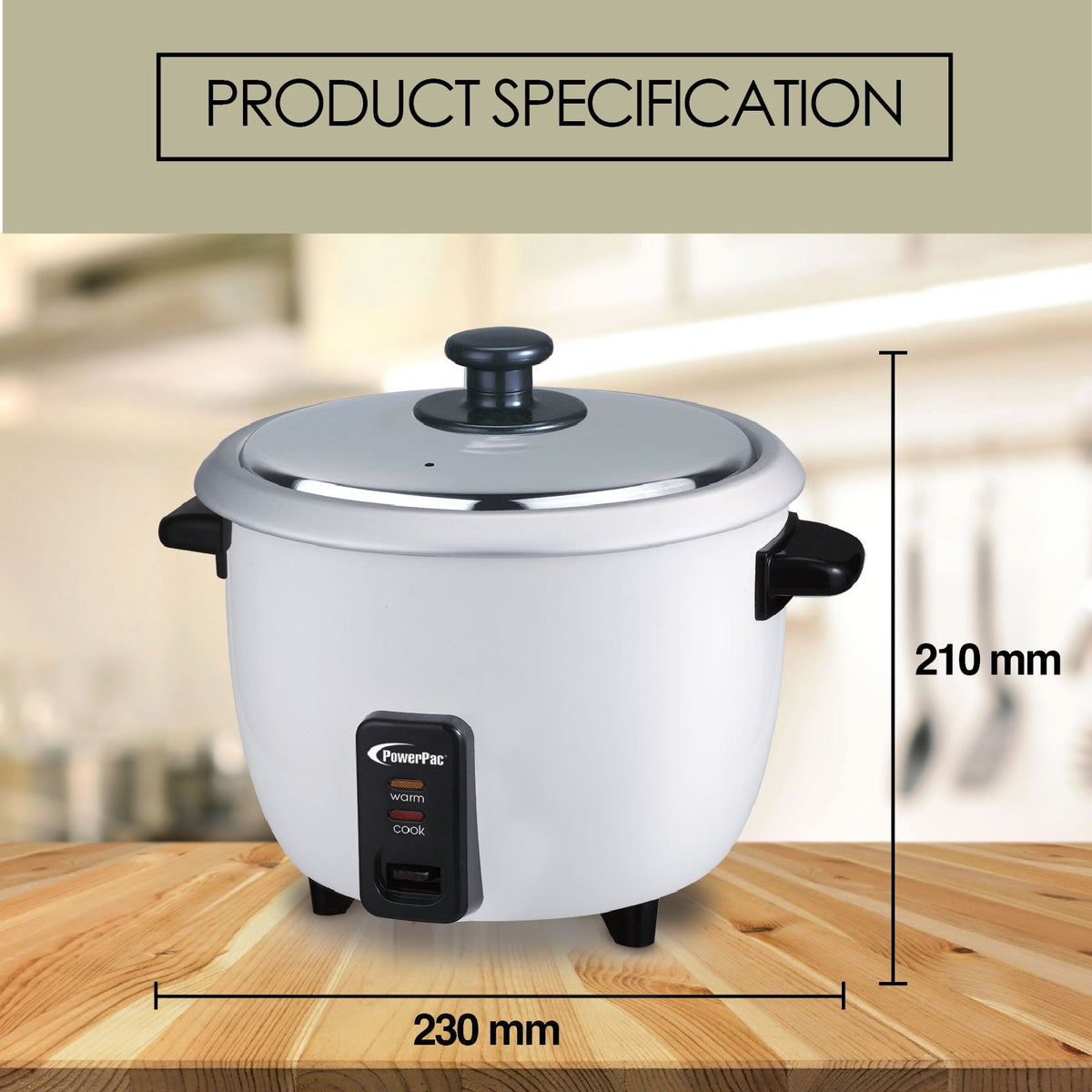 0.6L Rice Cooker with Aluminium inner pot  (PPRC2) Green
