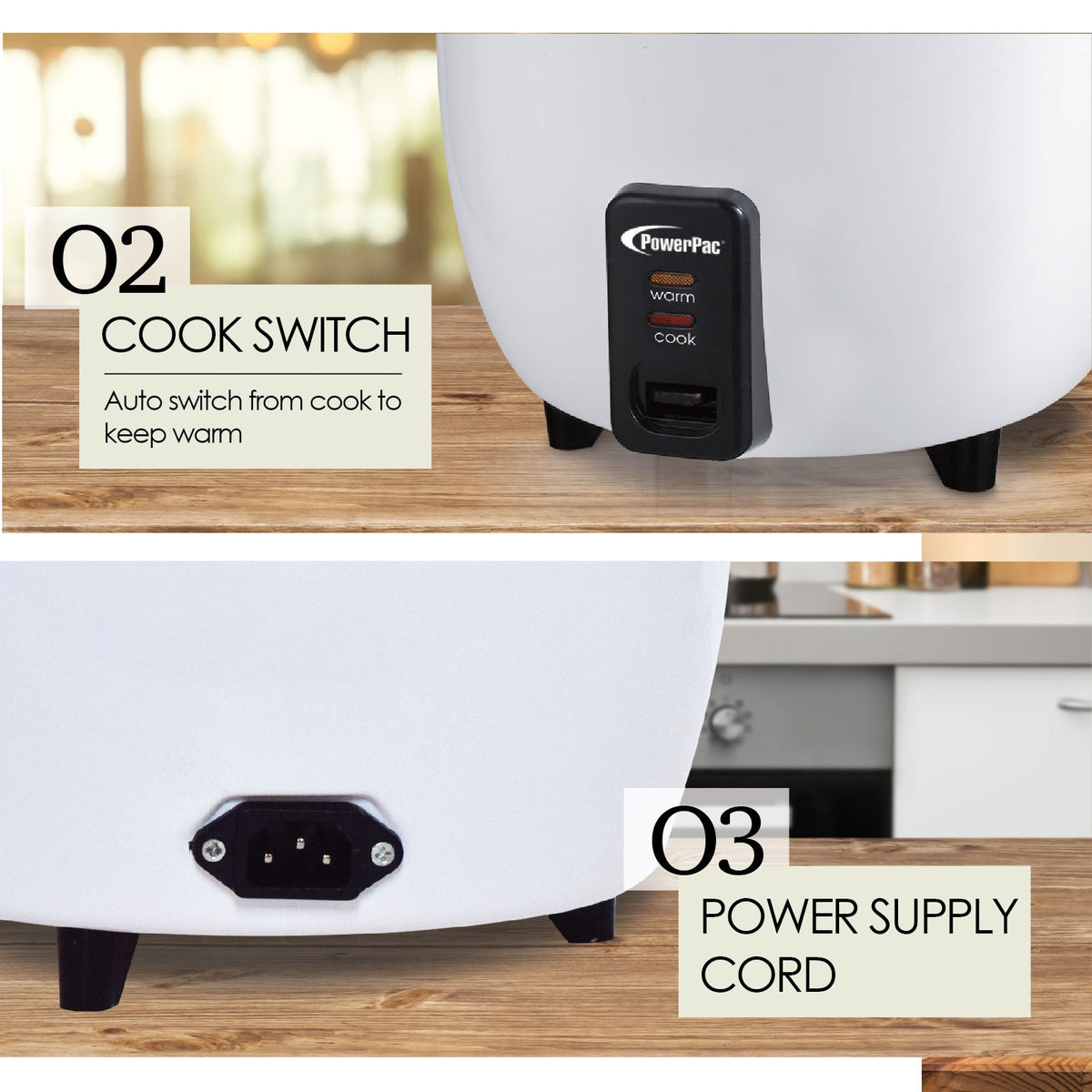 1.5L Rice Cooker with Aluminium Inner Pot (PPRC6) Green