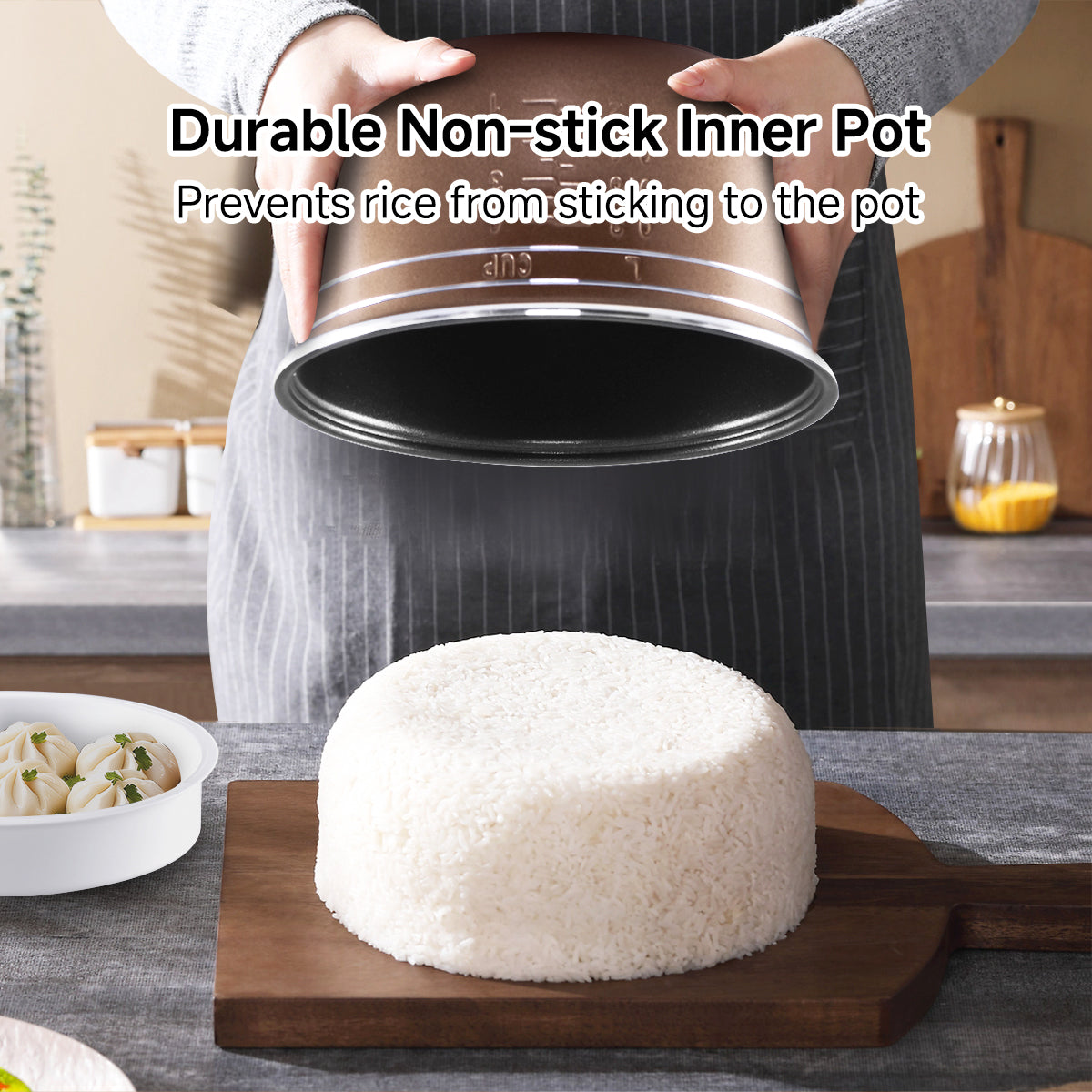 Rice Cooker 0.8L with non-stick Inner Pot (PPRC610)  Ivory
