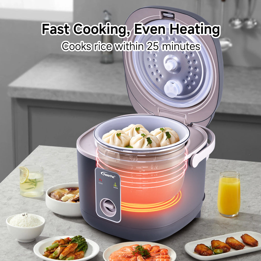 Rice Cooker 0.8L with non-stick Inner Pot (PPRC610)  Ivory
