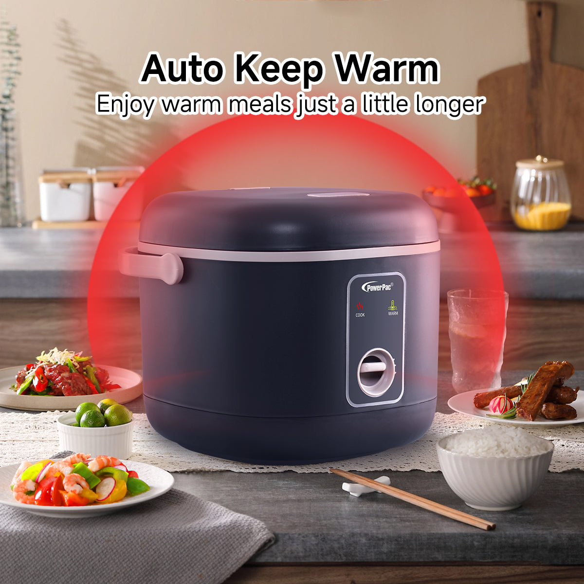 Rice Cooker 0.8L with non-stick Inner Pot (PPRC610)  Ivory