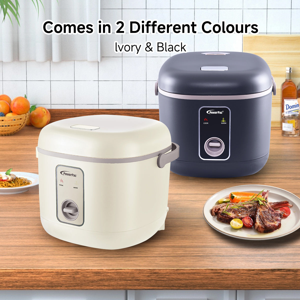 Rice Cooker 0.8L with non-stick Inner Pot (PPRC610)  Ivory