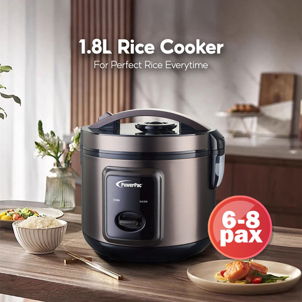 Rice Cooker 1.8L with Stainless Steel Inner Pot (PPRC618)