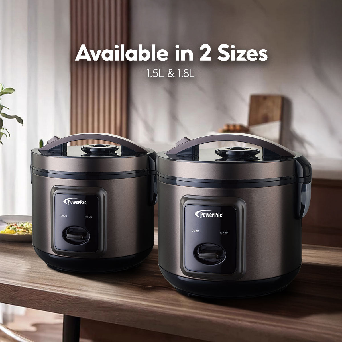 Rice Cooker 1.8L with Stainless Steel Inner Pot (PPRC618)