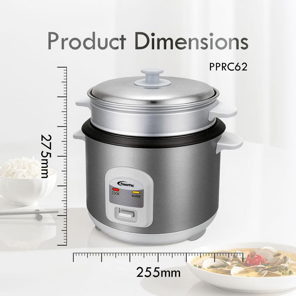 0.6L Rice Cooker with Steamer (PPRC62)
