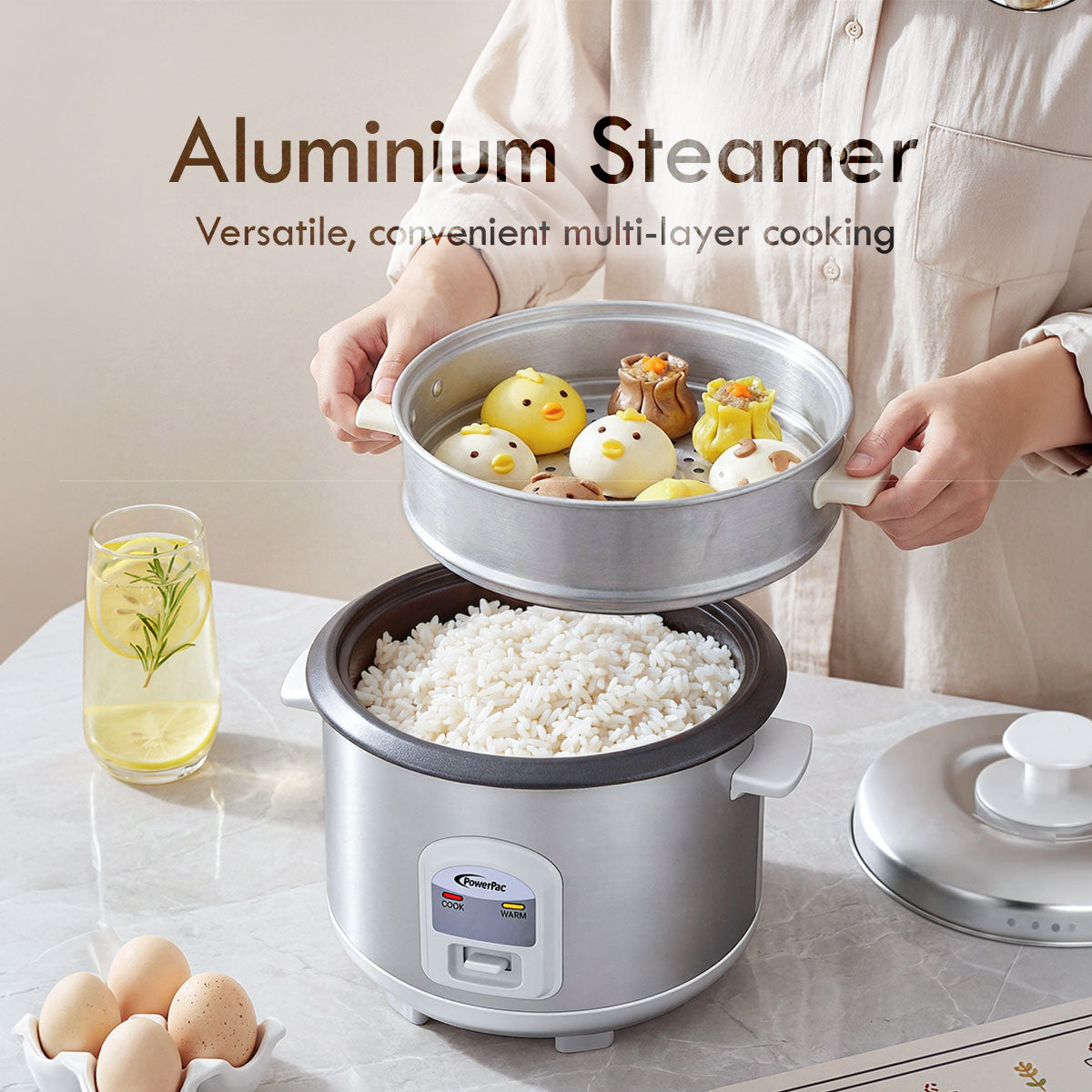 1.8L Rice Cooker with Steamer (PPRC68)