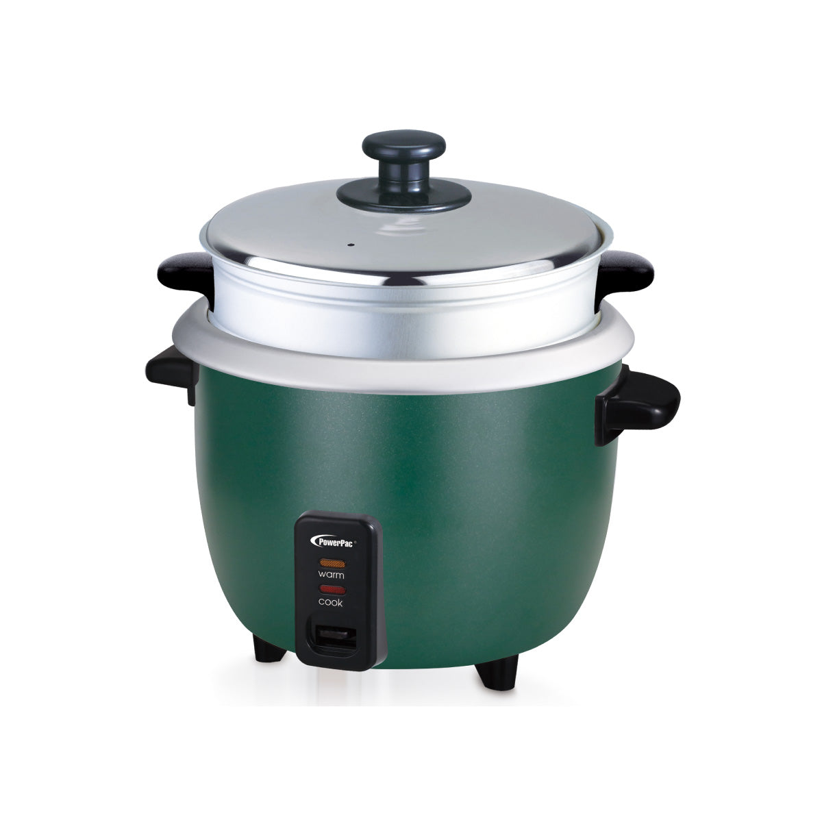1.8L Rice Cooker with Aluminium Inner Pot and  Steamer (PPRC8) Green
