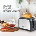2 slice Bread Toaster Pop-Up with Defrost and Re-heat  (PPT03)