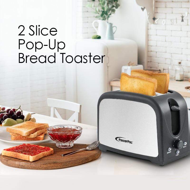 2 slice Bread Toaster Pop-Up with Defrost and Re-heat  (PPT03)