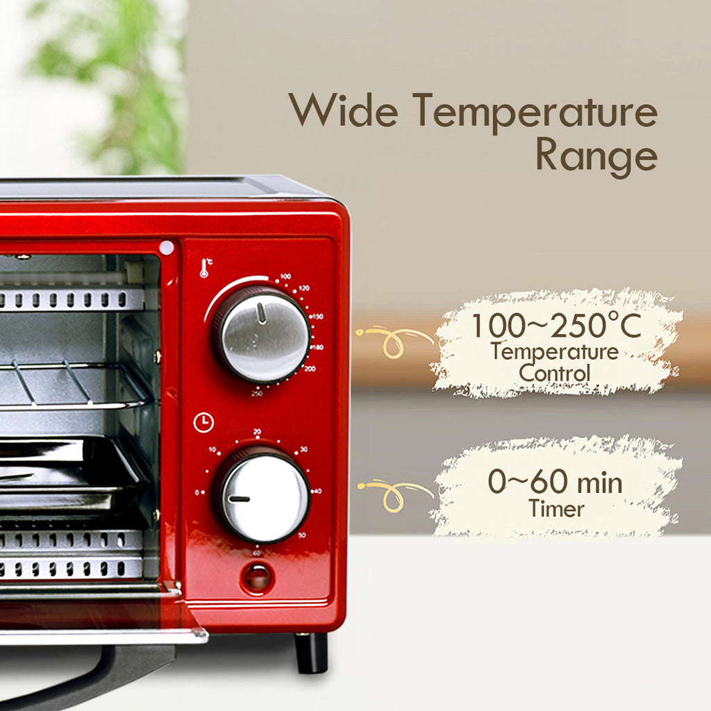Electric Oven 10L with 1 sets of baking tray and grill and temperature selector (PPT38)