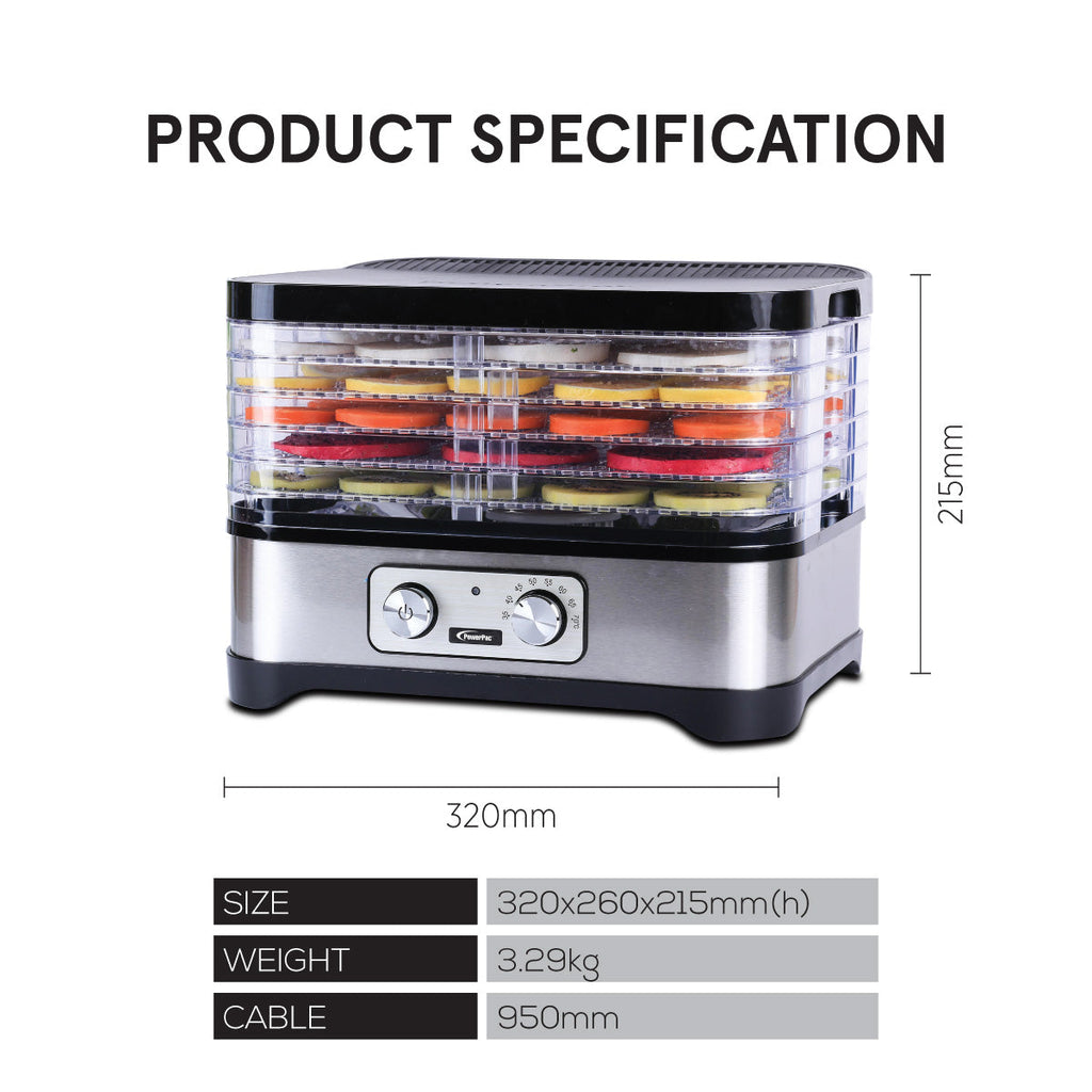 Food Dehydrator, Electric Food Dryer Machine for Home Commercial Multi Tier(PPT508)