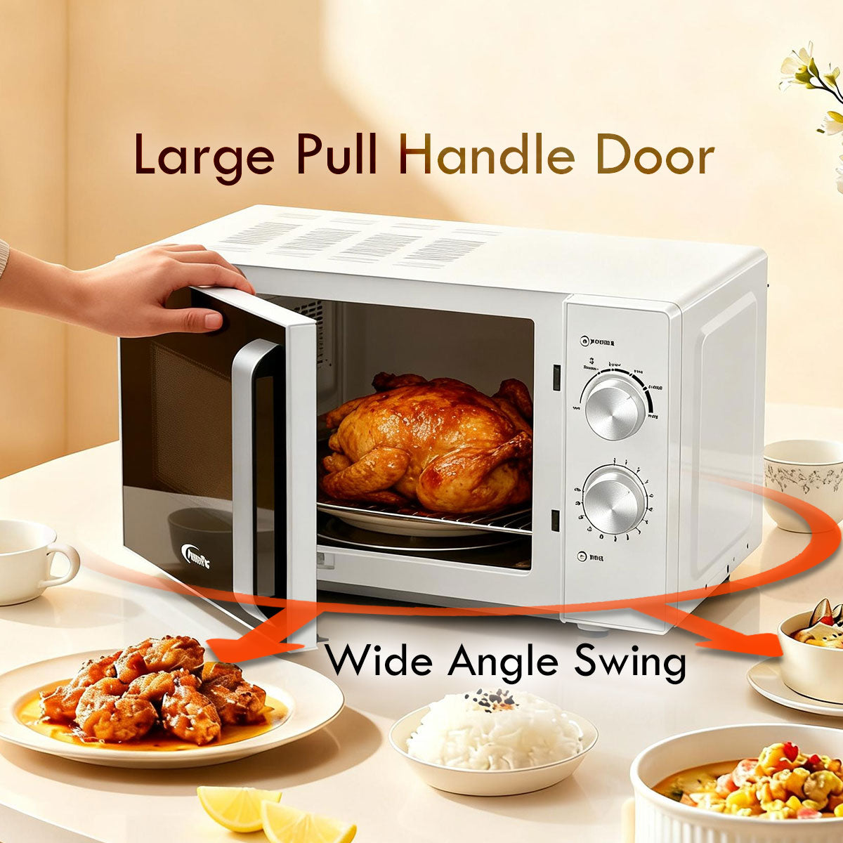 Microwave oven 25L With 4 Power Level and Defrost Function (PPT725BK)