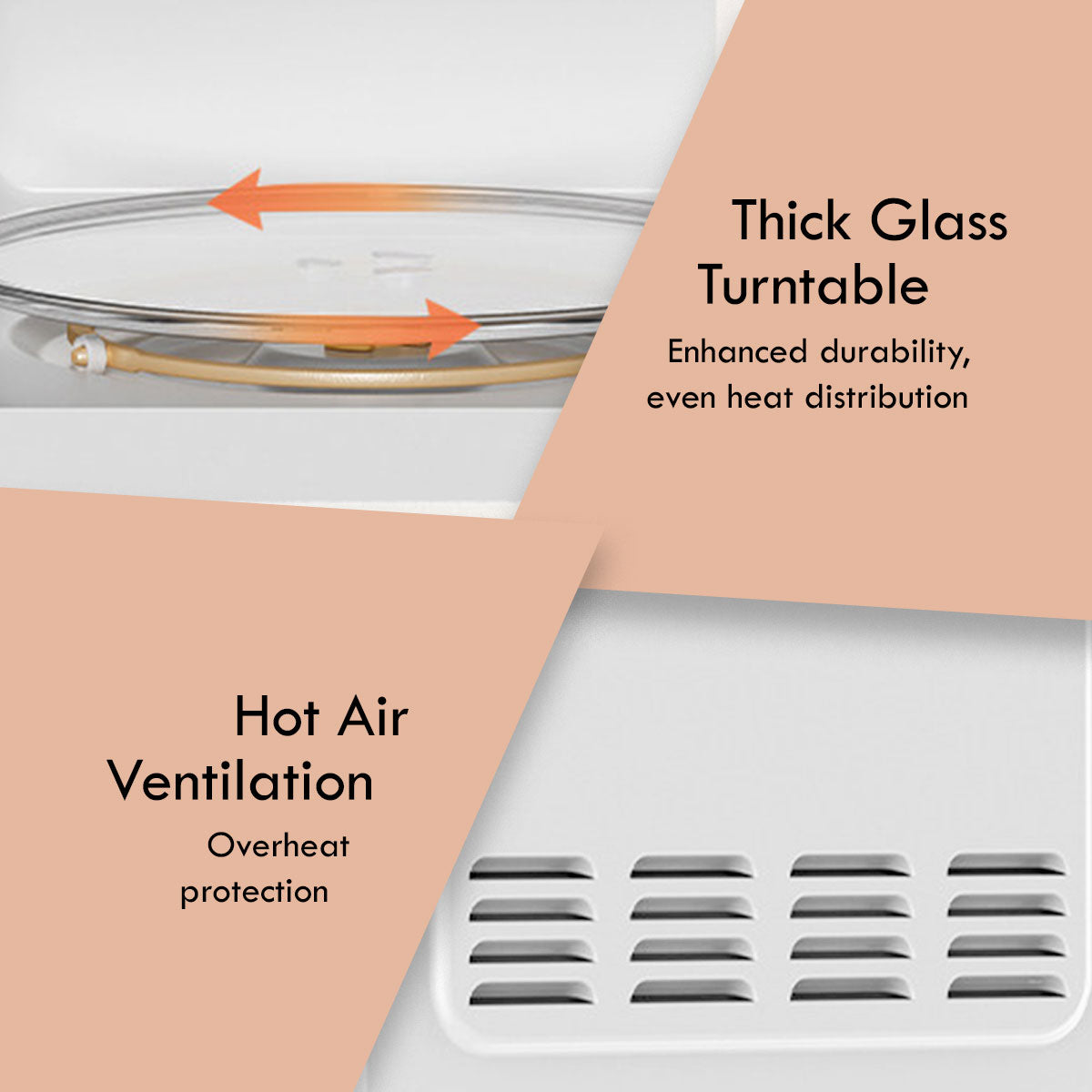 Microwave oven 25L With 4 Power Level and Defrost Function (PPT725BK)