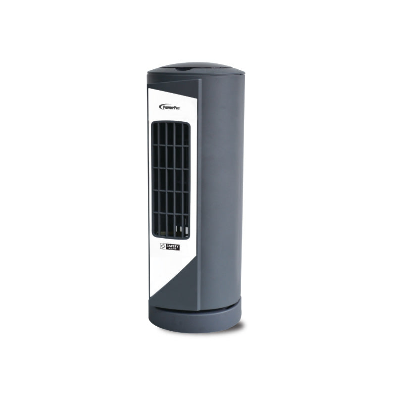 10" Tower Fan – Desk Fan, Oscillation, Portable, Compact, Energy-saving, Thermal protection, 3-Speed, grey, PPTF10